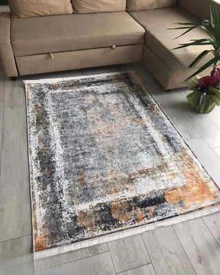 Tasarım Kilim Çerçeve Eskitme Gold