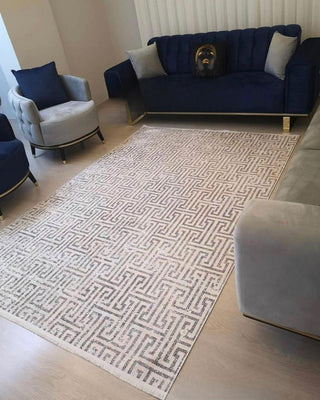 Tasarım Kilim Labirent Pudra