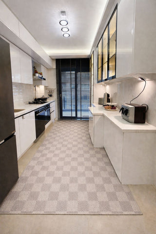 Desenli Sisal EP04K Kare-Bej