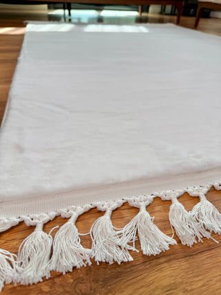 Tavşan Peluş Halı Beyaz