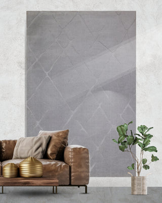 Nora Modern Desenli Makine Halısı Gri