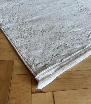 Eva Modern Desen Makine Halısı Krem